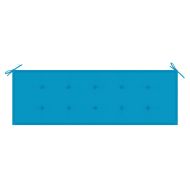 Стифираща градинска пейка с възглавница, 159 см, тик масив