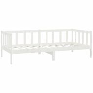 Дневно легло с чекмеджета, 90x200 см, бяло, борово дърво масив