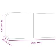 Стенни ТВ шкафове 4 бр сив сонома 60x30x30 см инженерно дърво