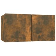 ТB шкафове, 8 бр, опушен дъб, 60x30x30 см, инженерно дърво