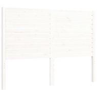 Рамка за легло без матрак, бял, 140x190 см, бор масив