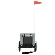 Ремарке за колело за любимци сив и черен Оксфорд плат и желязо