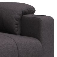 Електрически масажен стол, тъмнокафяв, текстил