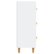 Сайдборд, бял, 34,5x34x90 см, инженерно дърво