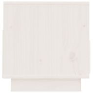 ТВ шкаф, бял, 60x35x37 см, бор масив