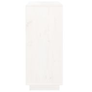 Сайдборд, бял, 70x34x80 см, бор масив
