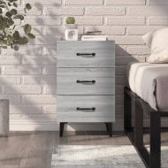 Нощно шкафче, сив сонома, 40x40x66 см, инженерно дърво