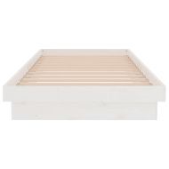 Рамка за легло, бяла, масивно дърво, 90х200 см