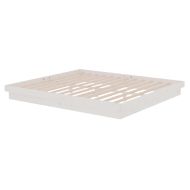 Рамка за легло, бяла, дърво масив, 180x200 cм, Super King