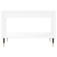 Маса за кафе, бяла, 60x50x40 см, инженерно дърво