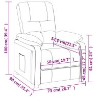 Реклайнер стол, светлосив, текстил