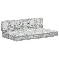 Палетна възглавница за диван, светлосива, текстил, пачуърк