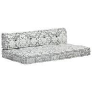 Палетна възглавница за диван, светлосива, текстил, пачуърк