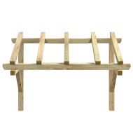 Навес за врата, 150x100x100 см, бор масив