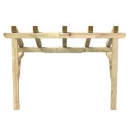 Навес за врата, 150x100x100 см, бор масив