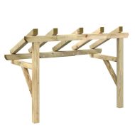 Навес за врата, 150x100x100 см, бор масив