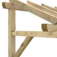 Навес за врата, 150x100x100 см, бор масив