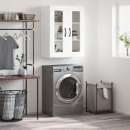 Стенен шкаф бял 69,5x34x90 см инженерно дърво