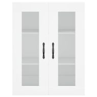 Стенен шкаф бял 69,5x34x90 см инженерно дърво