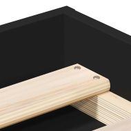 Рамка за легло, черна, 135x190 см, двойна