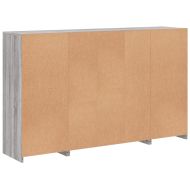 Сайдборди с LED осветление, 3 бр, сив сонома, инженерно дърво