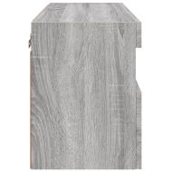 Стенен ТВ шкаф с LED осветление, сив сонома, 60x30x40 см