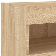 Стенен ТВ шкаф с LED осветление, сонома дъб, 80x30x40 см