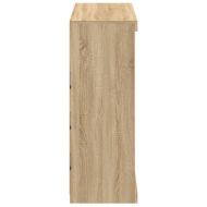 Сайдборд с LED светлини, сонома дъб, 81x37x100 см