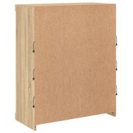 Сайдборд с LED светлини, сонома дъб, 81x37x100 см