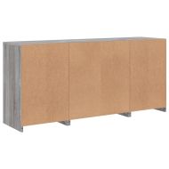 Сайдборд с LED светлини, сив сонома, 142,5x37x67 см