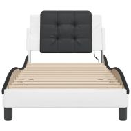 Рамка за легло с LED без матрак Zadar бяло и черно 100x200см