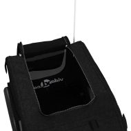 Ремарке за колело за любимци черно Оксфорд плат и желязо