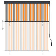 Външна ролетна щора, 140x250 см, жълто и синьо