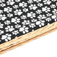 Кошница за кучета, 90x54x35 см, естествена върба