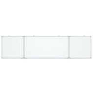 Магнитна бяла дъска, сгъваема, 160x40x1,7 см, алуминий