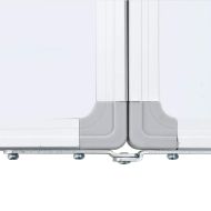 Магнитна бяла дъска, сгъваема, 160x40x1,7 см, алуминий