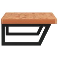 Стенен рафт за мивка, стомана и масивно дърво бук