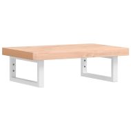 Стенен рафт за мивка, стомана и масивно дърво бук