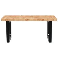 Стенен рафт за мивка, стомана и масивно дърво дъб