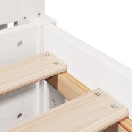 Рамка за легло без матрак, бял, 90x190 см, борово дърво масив