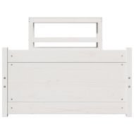 Рамка за легло с табла без матрак, бяла, 90x200 см