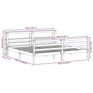 Рамка за легло без матрак 200x200 см масивна чамова дървесина