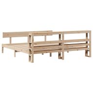 Рамка за легло без матрак 200x200 см масивна чамова дървесина