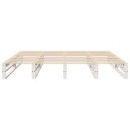 Рамка за легло без матрак, бял, 180x200 см, бор масив