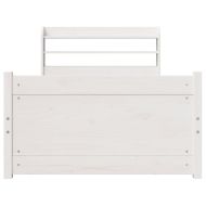 Рамка за легло с табла без матрак, бяла, 100x200 см