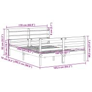 Рамка за легло с табла, 160х200 см, бор масив