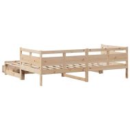 Дневно легло с уширение и чекмеджета, без матрак, 80x200 см