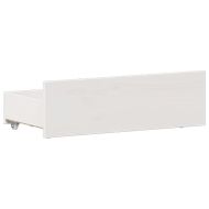 Рамка за легло без матрак, с табла, бял, 120x200 см, бор масив