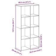 Разделител за стая / библиотека, дъб артизан, 69,5x29x137,5 см