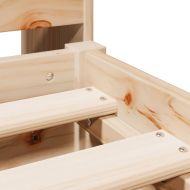 Легло с етажерка за книги, без матрак, 180x200 см, бор масив